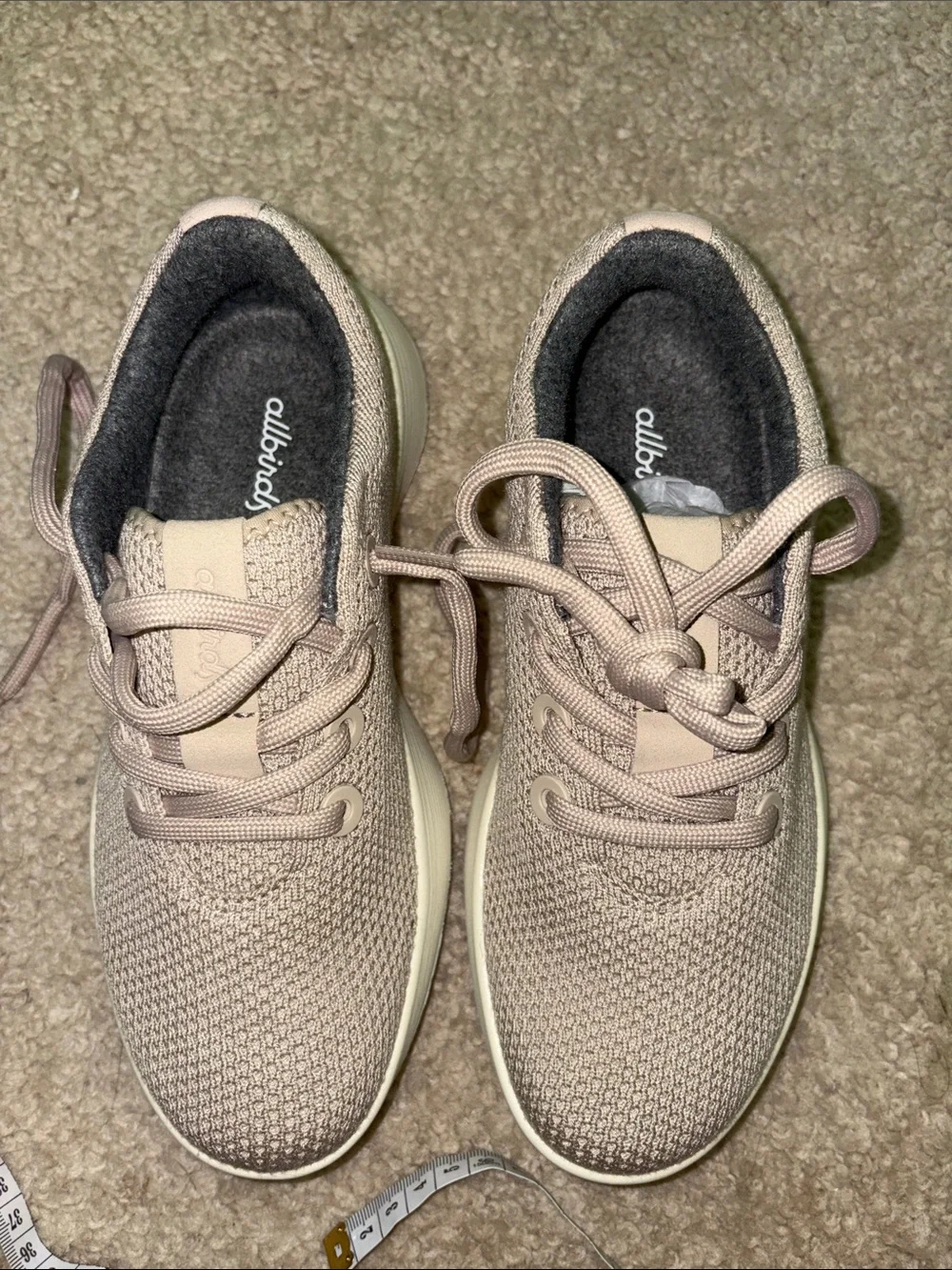 allbirds Women’s tree runner  Knit Sneakers — Rugged beige